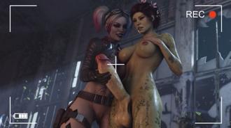  【狂野3D】小丑女哈莉奎茵淫乱侍奉 痴女骑乘榨取双性巨根 - 绝顶潮吹实录【1】 